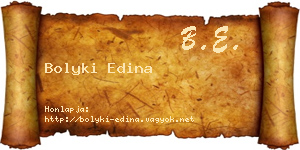 Bolyki Edina névjegykártya